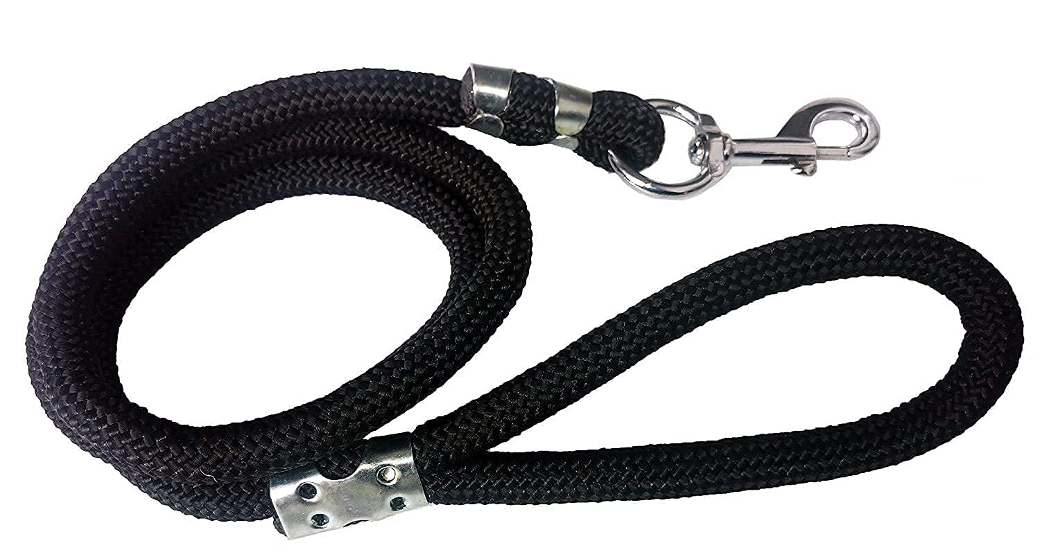 Pups&Pets Comfortable Nylon Black Nylon Dog Rope Leash for Medium & Large Dogs 12 MM (B09QTRDT6M) Amazon Price History, Amazon Price Tracker