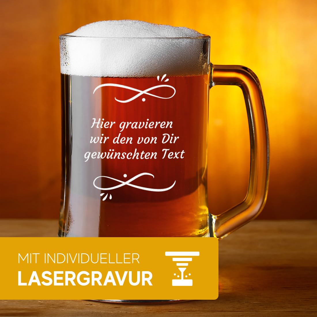 MASTERLASER3.0 Verre à Bière Personnalisé Chope à Bière Gravée