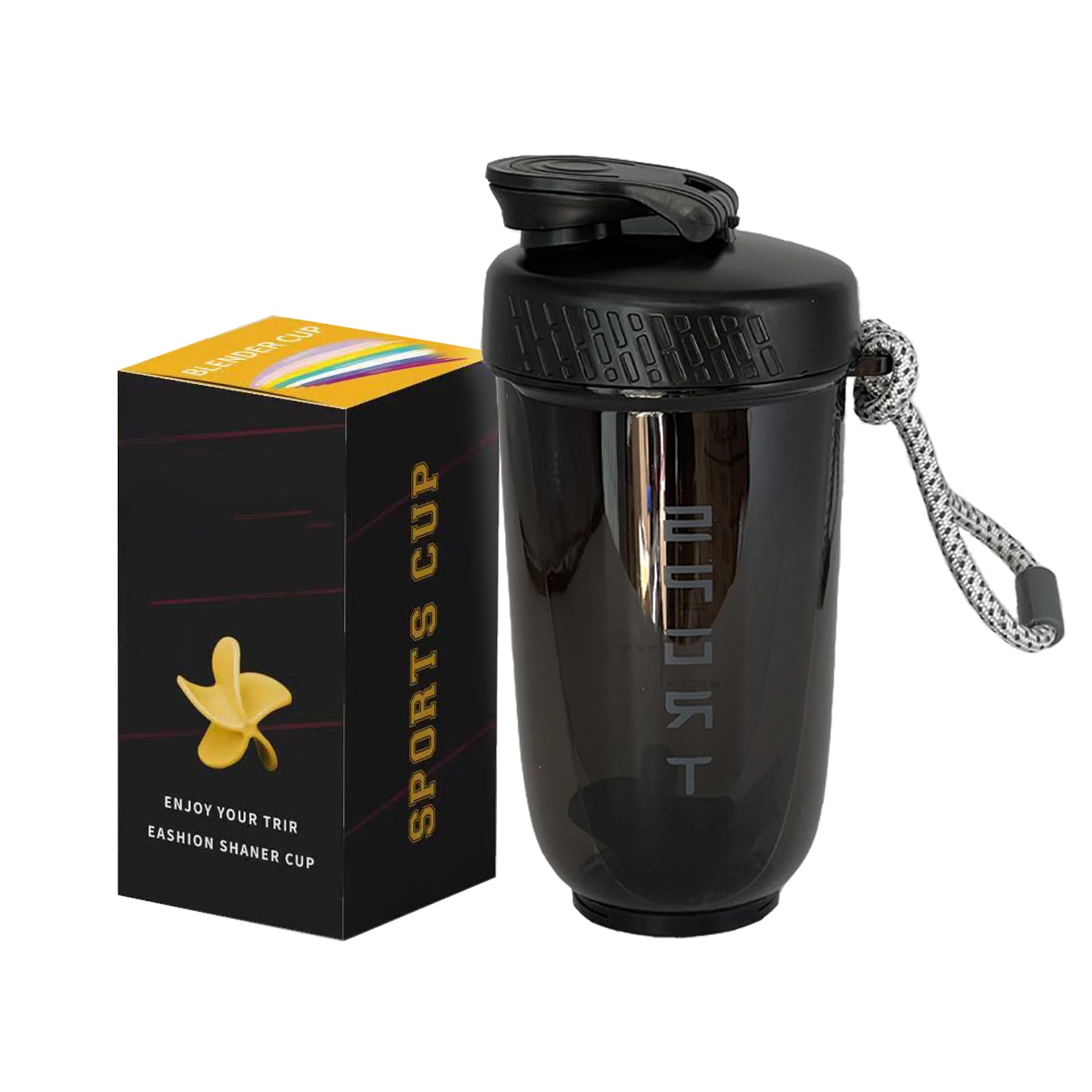 ruehalf 20OZ Protein Shaker Bottle,Sports Bottles for Protein Mixes with Whisk Ball,Mixer Bottle,Portable Pre Workout Whey Protein Drink Shaker Cup(