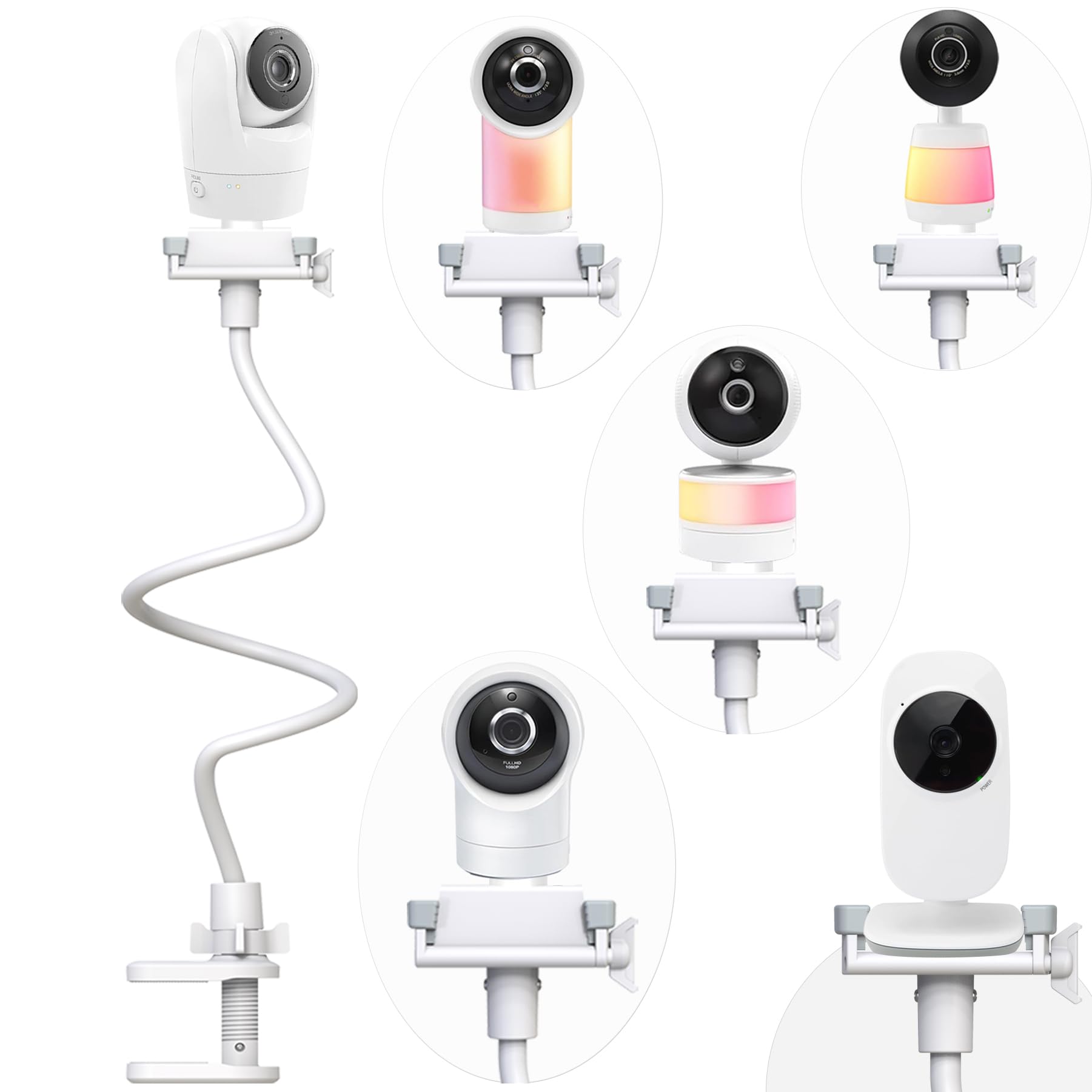 Derebir Baby Camera Monitor Mount Stand Holder Compatible with VTech VM924/ 901/928HD /5263/5755 /5764HD /7764HD/5766/5263/BM5254/ RM5755/ Leapfrog