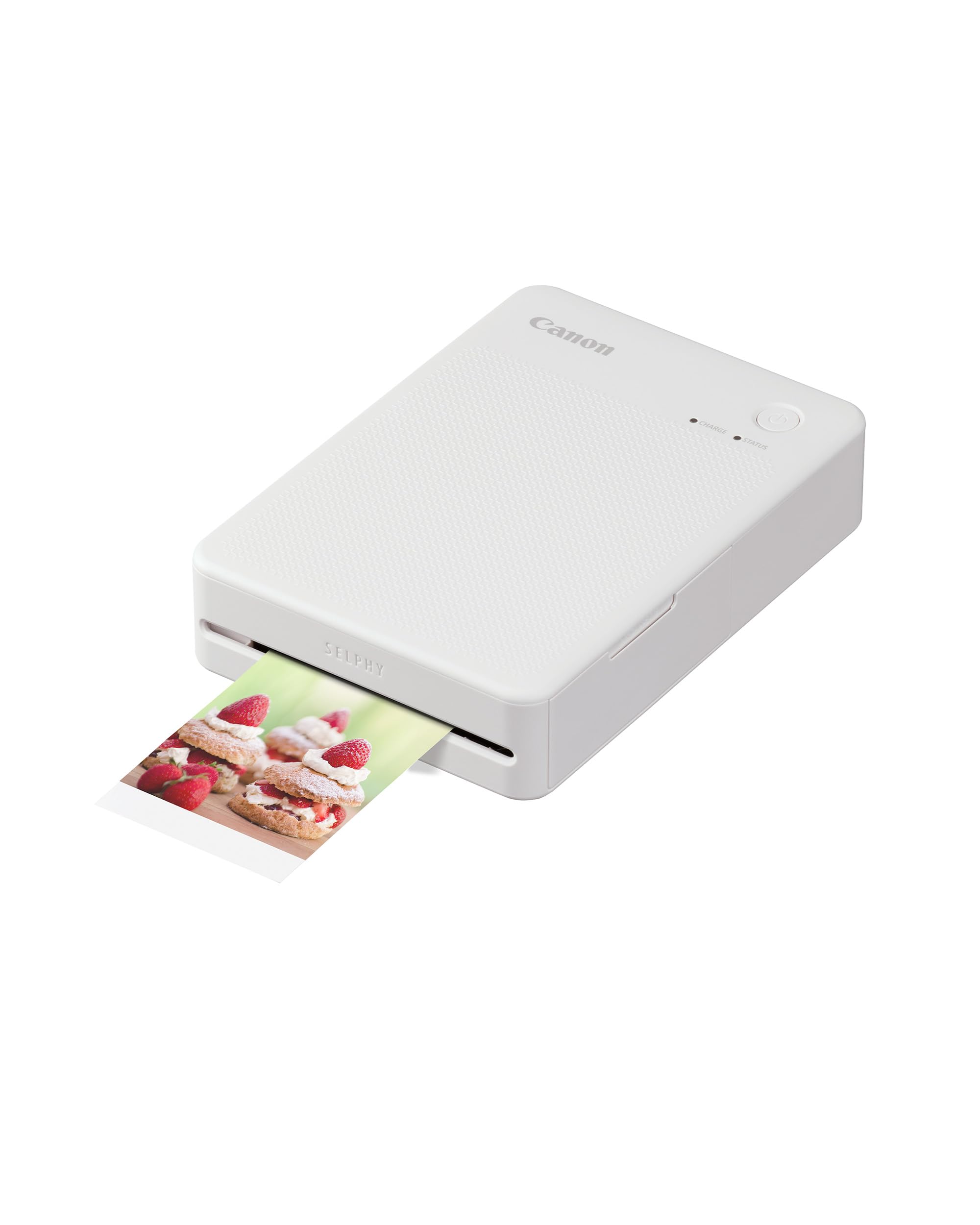 Canon SELPHY QX20 portable printer - for Wi-Fi printing straight from your smart device. Dye Sublimation, 2 sizes of peel and stick Prints and USB-C Charging - White (Without Ink/Paper)
