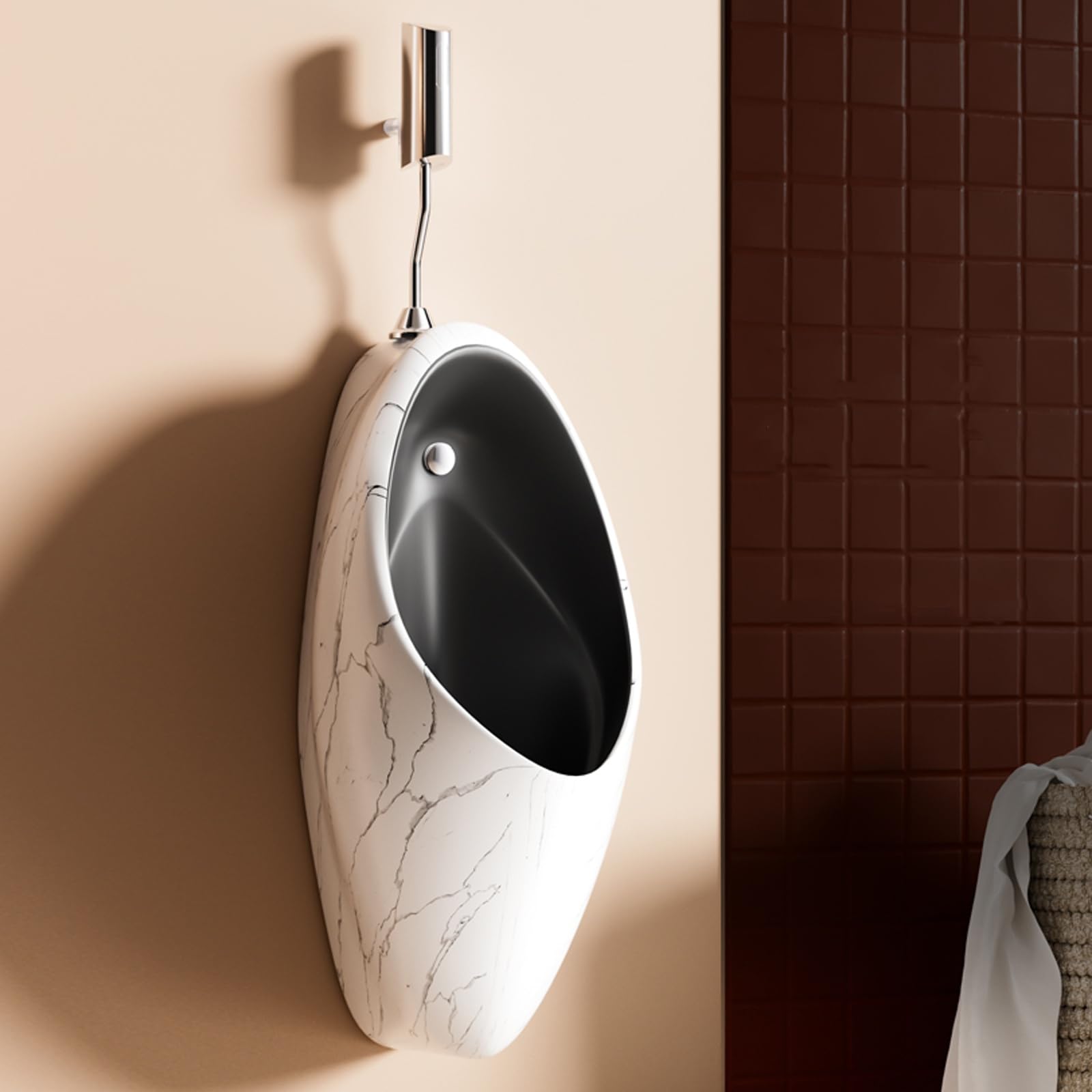Orinal de pared para hombre para baños publicos y hogares con paso frecuente