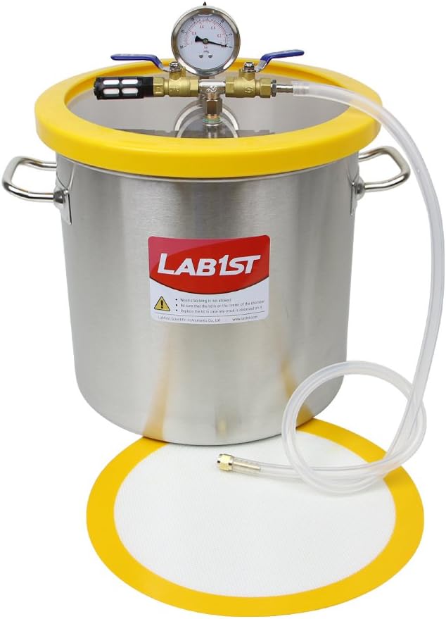 5 Gallon 30x30CM 11.8" Stainless Steel Vacuum Degassing Chamber - Not for Wood Stabilizing