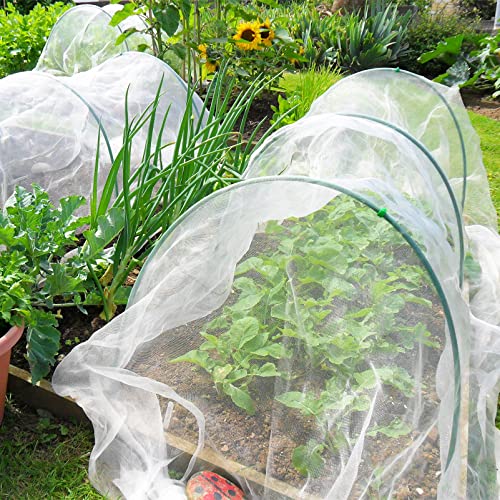 Gonlei Garden Netting 10 X 50 Ft Mesh Netting Protection Plant Cover Vegetable Row Cover,Blueberry Shrubs Fruits Tree Netting Flowers Garden Screen Barrier Net thumb #7