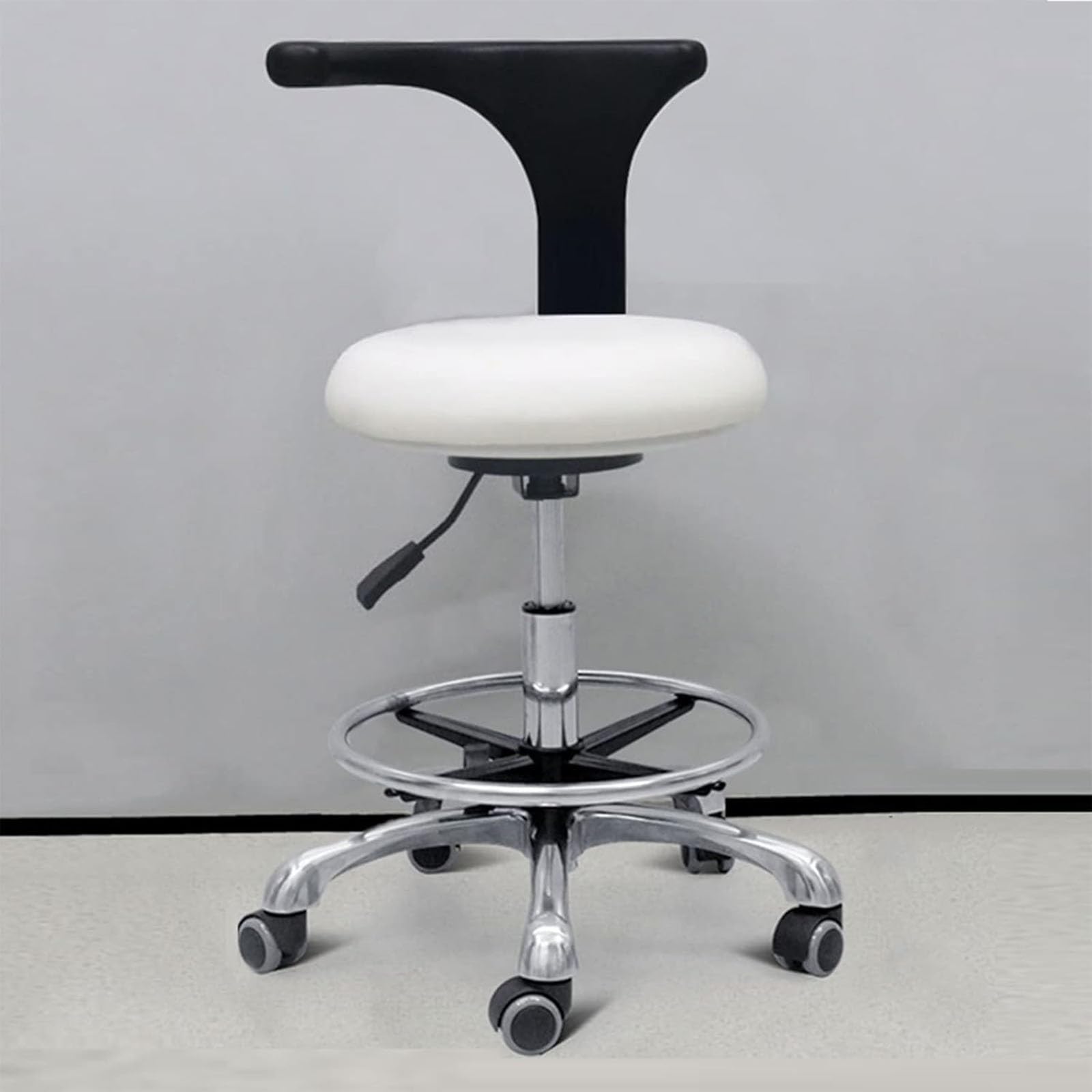 Sedia dentale professionale regolabile in altezza, girevole a 360°, in pelle PU, sgabello con bracciolo, per clinica, salone, laboratorio, casa, ufficio