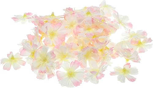 Miniatura 8 de PATIKIL Cabezas artificiales de flores de ciruelo de 1.77 pulgadas, paquete de 50 cabezas de flores falsas de seda para decoración de ramo floral de