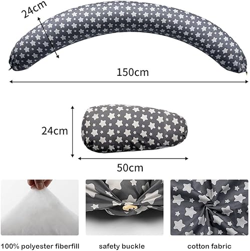 Miniatura 2 de Hidetex Almohadas de lactancia para bebés, almohada multifuncional ultra suave para bebés, niños y madres, almohada de apoyo para la alimentación