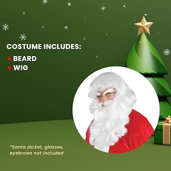 Forum Novelties Men's Santa Wig and Beard Set