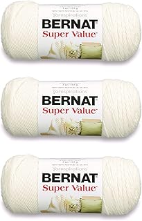 Bernat Super Value Natural Acrylic Yarn (3-Pack) – 426 Yards per Skein