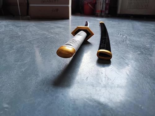 Miniatura 6 de Cosplay Swords Agatsuma Zenitsu Samurai Sword, Katana Sword Plastic Toy Sword for Costume Play Halloween Cosplay Gift 4030 in