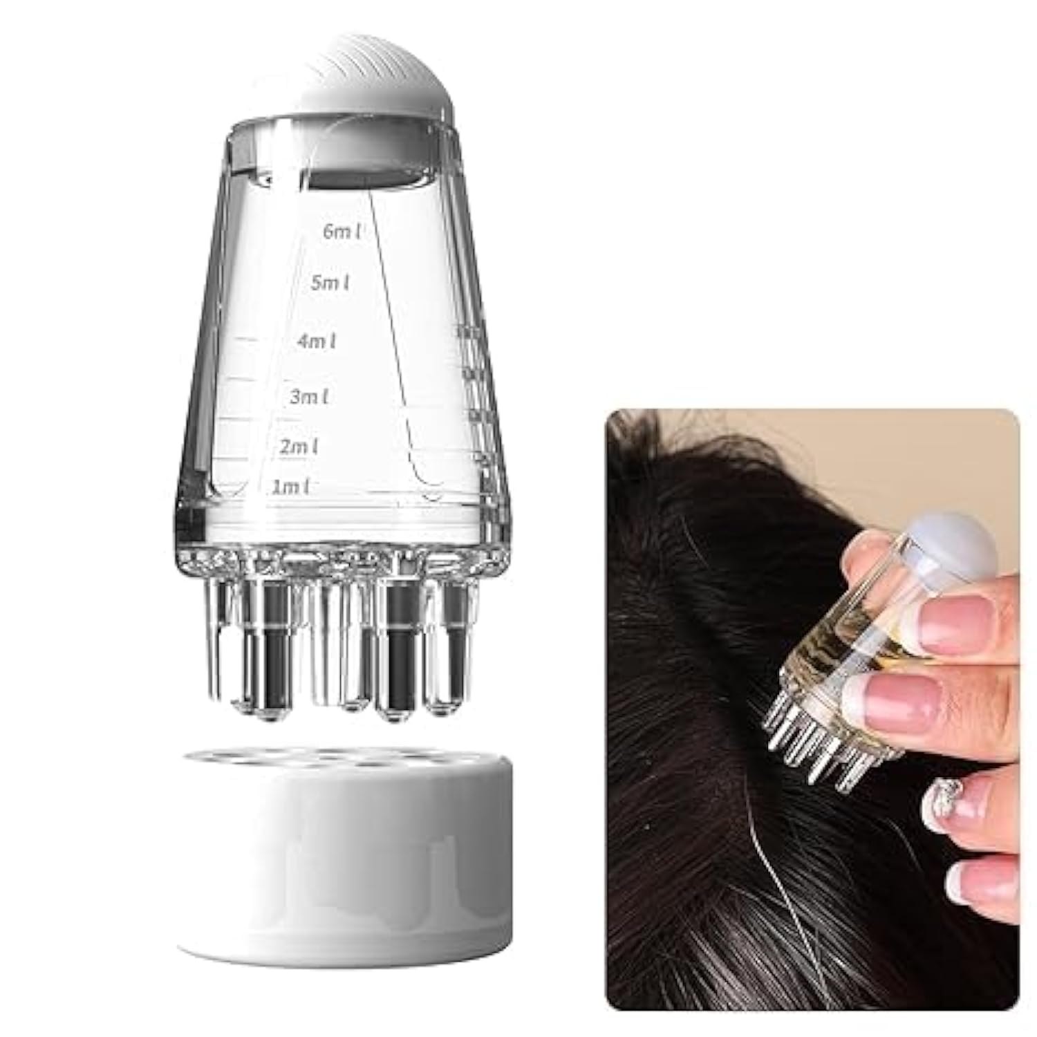 Hair Oil Applicator Mini Fluid Scalp Comb, Hair Massager Brush for Hair Growth Treatment, Ball Root Comb Applicator Bottle, Roller Ball Mini Portable Hair Oil Massage Comb-image-42
