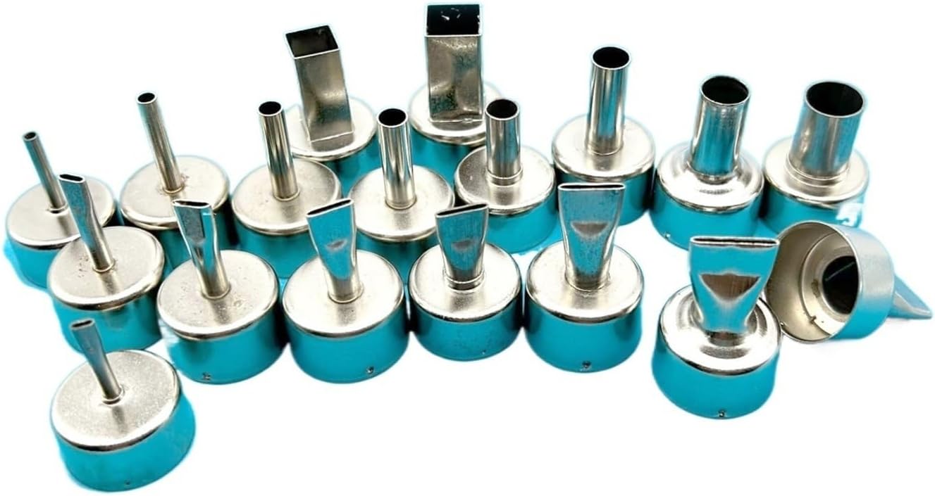 18PCS Universal 858 Series Hot Air Gun Nozzle， Compatible For ATTEN Soldering Station 858D+ 8586 Welding Flat/round/square Nozzles