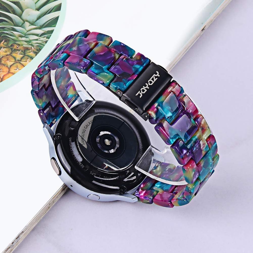JOYOZY Resin Bands Compatible with Samsung Galaxy Watch 7/6/5/4/FE 40mm 44mm/Watch 6/4 Classic 43mm 47mm 42mm 46mm/Watch 5 45mm/Active2 40mm 44mm/Active 40mm Bands,20mm Quick Release Fashion Bracelet - Image 2