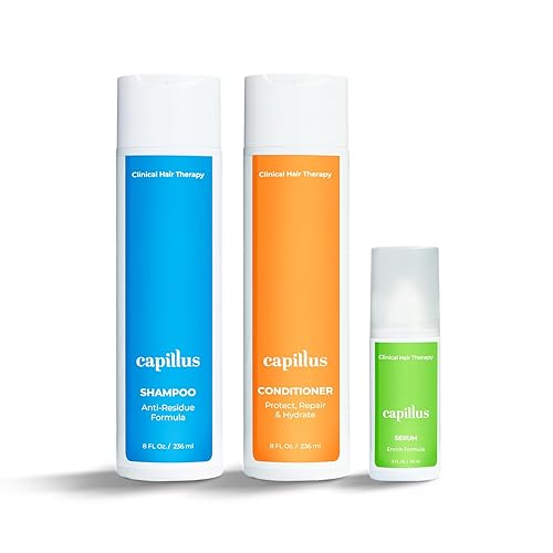 Capillus Synergy Kit, Conditioner, Shampoo, & Enrich Serum, Lock in Nutrients & Moisture while Promoting Healthy Hair Growth for Men & Women