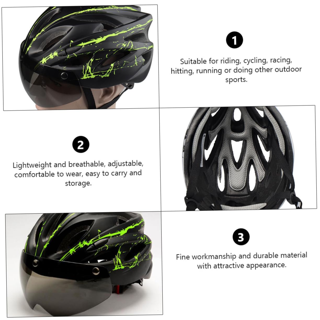 BESPORTBLE casco biciclette bike bicicleta ventilatoe ciclismo ciclomotore scooter caschi da occhiali caschetto antinfortunistico berretto da bici da corsa