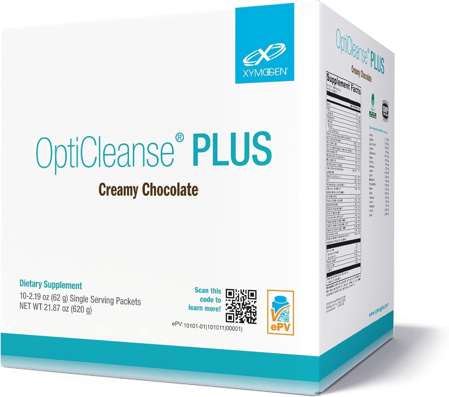 XYMOGEN OptiCleanse Plus, Creamy Chocolate, 10 Servings