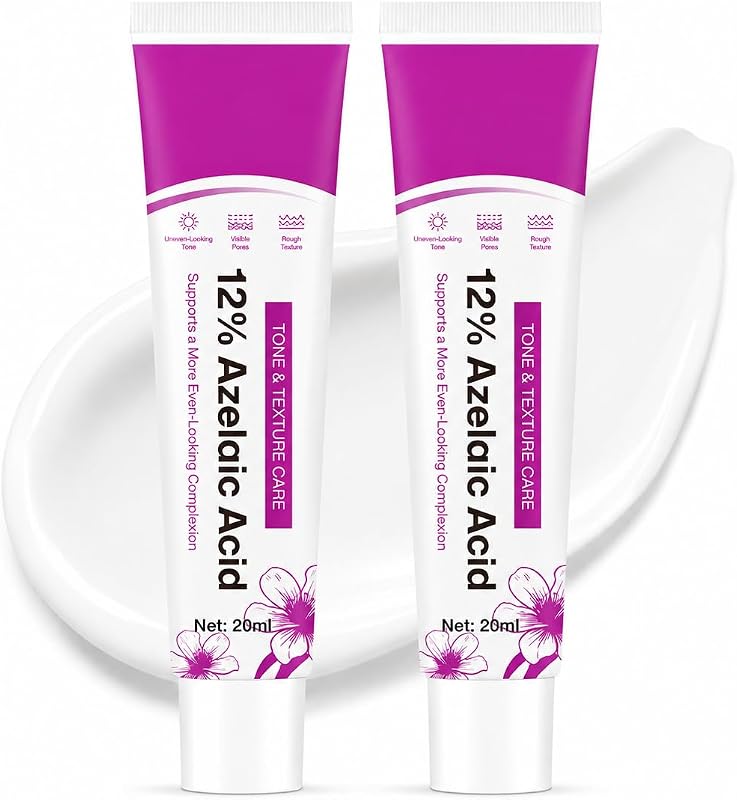 Creme facial com ácido azelaico, niacinamida e Centella asiatica Aufdzceh, 20 mL, pacote com 2