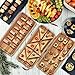 Anyvape Acacia Wood Serving Trays, Set of 3 Wooden Serving Platters for Home Decor, Food, Cheese, Fruit, Vegetables, Charcuterie, Appetizer Serving Tray(11.8 x 5.1 x 0.78 inches)