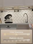8 Inch Under Cabinet Lighting Motion Sensor 2 Pack USB-C Rechargeable Wireless LED Closet Light Magnetic Dimmable with 3 Color Temps for Kitchen (8INCH-2PACK-1200MAH)