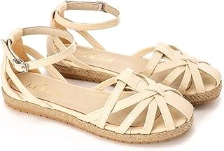 صندل نسائي من الجلد يغلق بإبزيم ايس كلاب