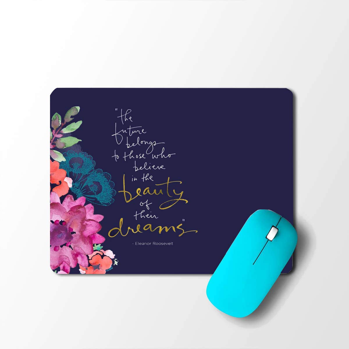 Pikkme Inspirational Motivational Quote/Quotes - Beauty of Dream - Floral Flower Blue Background Designer Printed Laptop/Desktop/Computer Mousepad/Mouse Pad (Best for Gaming/Gamers) (B07NTVBT2H) Amazon Price History, Amazon Price Tracker
