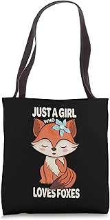 Funny Fox Animal Lovers Design - Just A Girl Who Loves Foxes Tote Bag