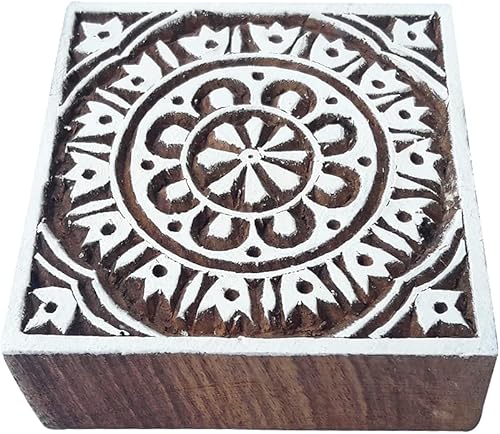 Royal Kraft Sellos de madera DIY tela, textil, arcilla, cerámica, papel, bloques de impresión de henna FFCtag027