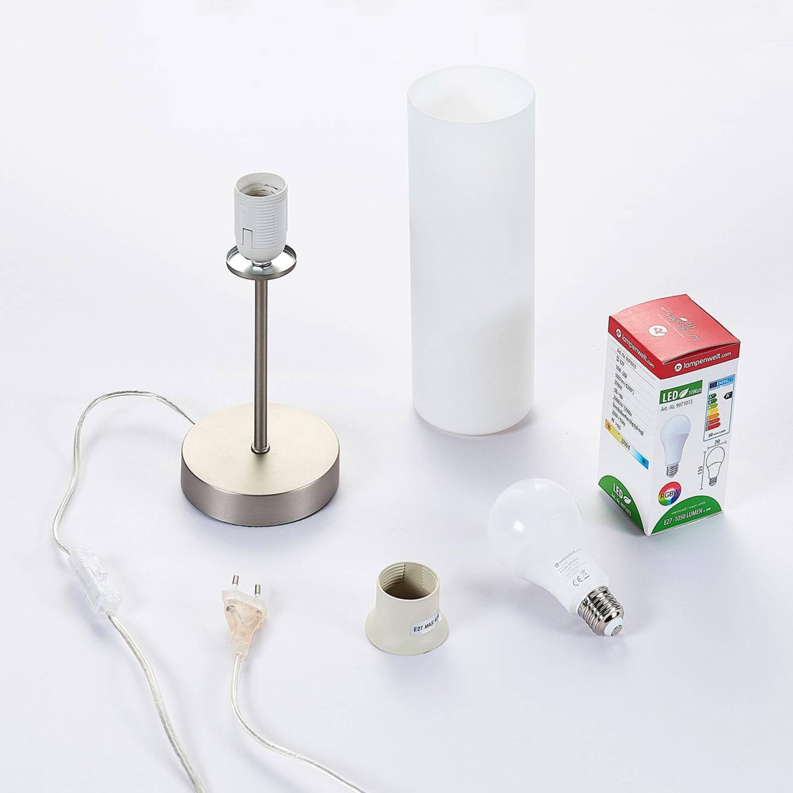 Lindby Lampada da tavolo (Moderno) colore Bianco, in Vetro ad es. Soggiorno & Sala pranzo lampada