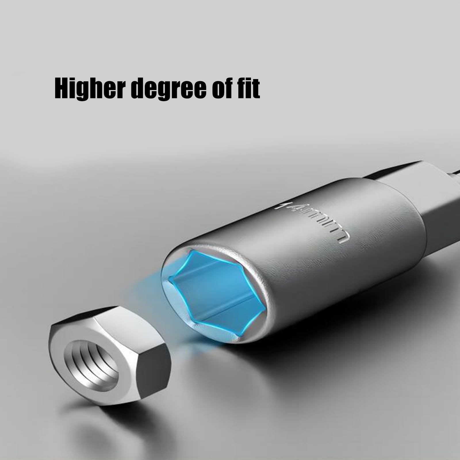 Adaptador de llave de vaso de 514 mm/19 mm, juego de llaves de vaso hexagonales de 1/4 pulgadas