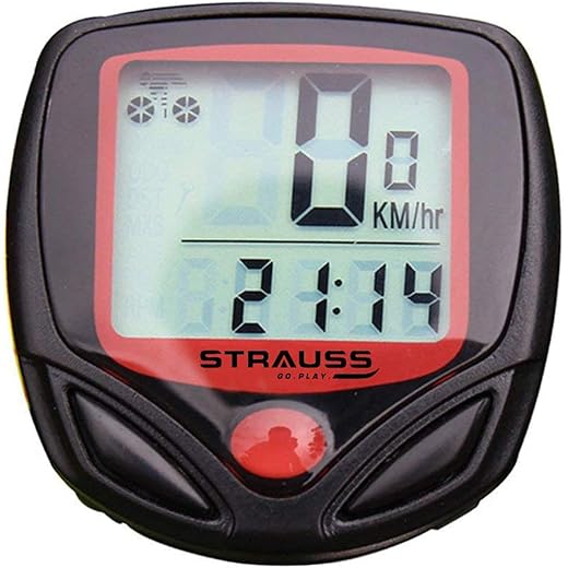 Strauss Bicycle Speedometer Black/Red