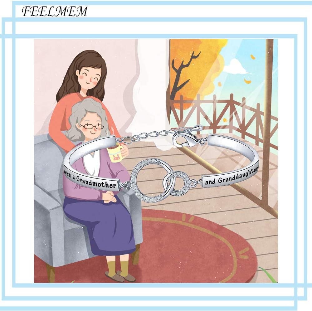 FEELMEM Family Jewelry Grandma Bracelet The Love Between Grandmother and Granddaughter is Forever Bracelet Nana Gifts - Image 7