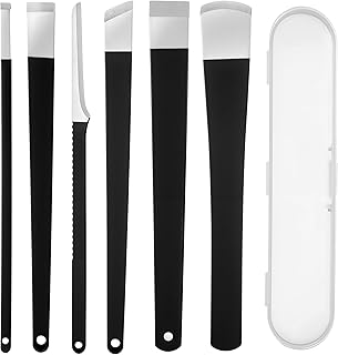 6 Pcs Ingrown Toenail Removal Kit Pedicure Tools with Storage Box, Callus Shaver Toenail Knife Kit, Stainless Steel Pedicure Tools for Feet, Professional Foot Care Tool for Dead Skin and Corns
