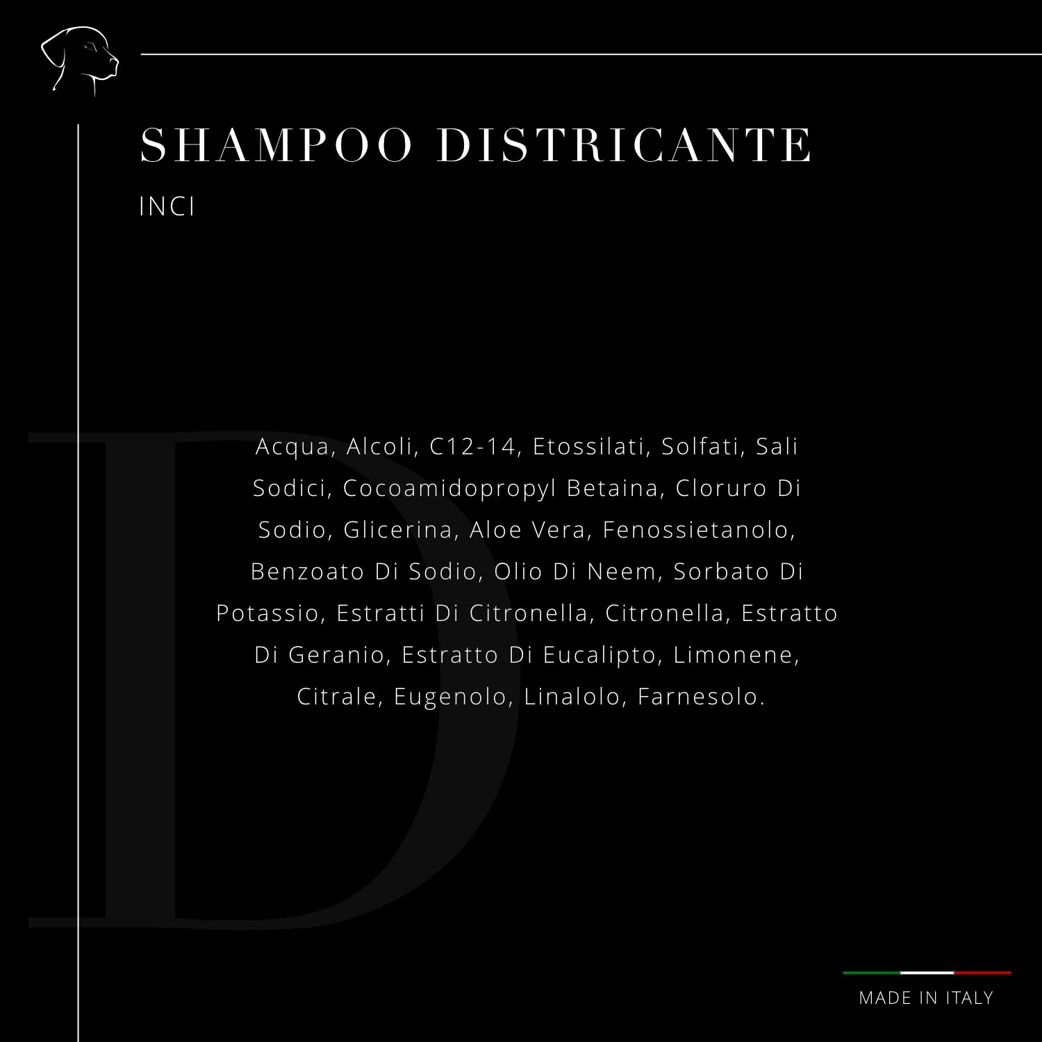 Dog's Health – shampoo per cani 500ml - shampoo Districare pelo cane - Sciogli Nodi pelo cane. shampoo per cani pelo lungo e pelo corto, Con olio di Argan, di Neem e Aloe Vera. senza OGM