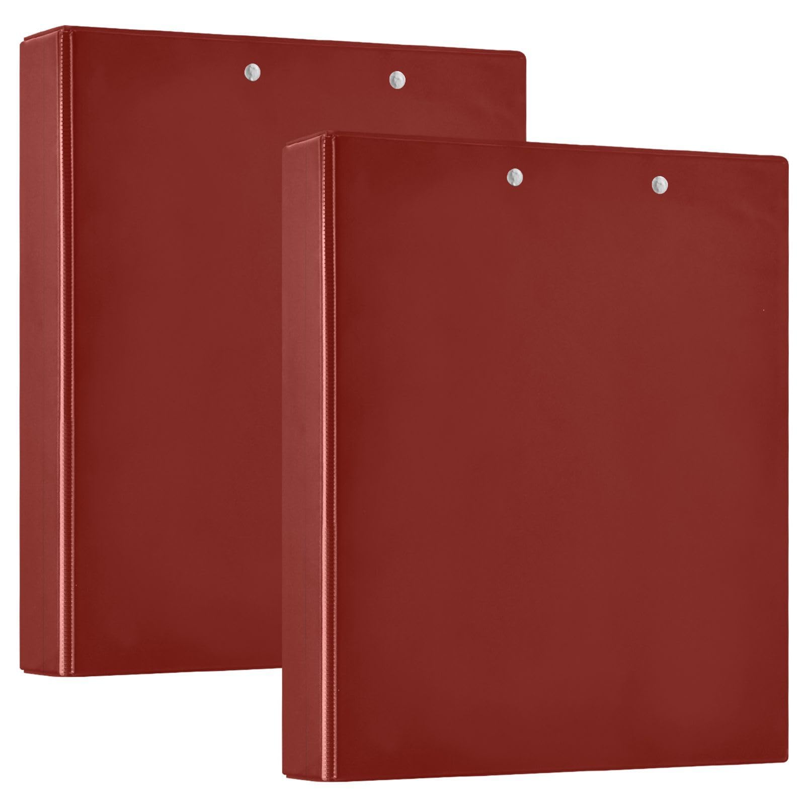 Raccoglitore a 3 anelli con stampa, 3,8 cm, raccoglitore ad anelli a D con tasche, raccoglitore decorativo per scuola, università o ufficio, rosso granaio, taglia unica 2