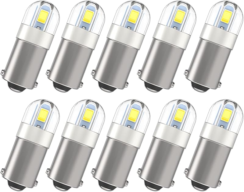 BA9S BA9 1895 1891 53 57 Led Bulb for Car Dome Map Light White 10pc | 12V,Super Bright,Canbus Error Free, 6000K 47830 64111 3893 LED bulbs for Car Interior License Plate Glove Box Light etc