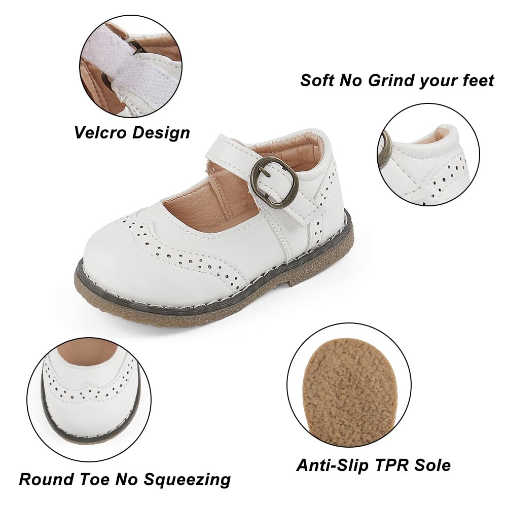 Bailarinas para Niña Merceditas para Niña 1-5 Años Zapatos Mary Jane Plano de Bebé Niñas
