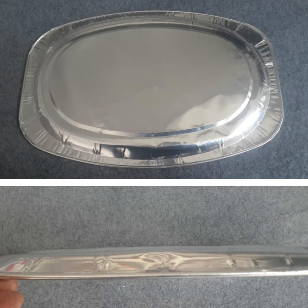 CALLARON Aluminium Foil Tray 20pcs Disposable Food Tray Disposable Plate Aluminium Foil Plate Food Container Oval Paper Aluminum Pans