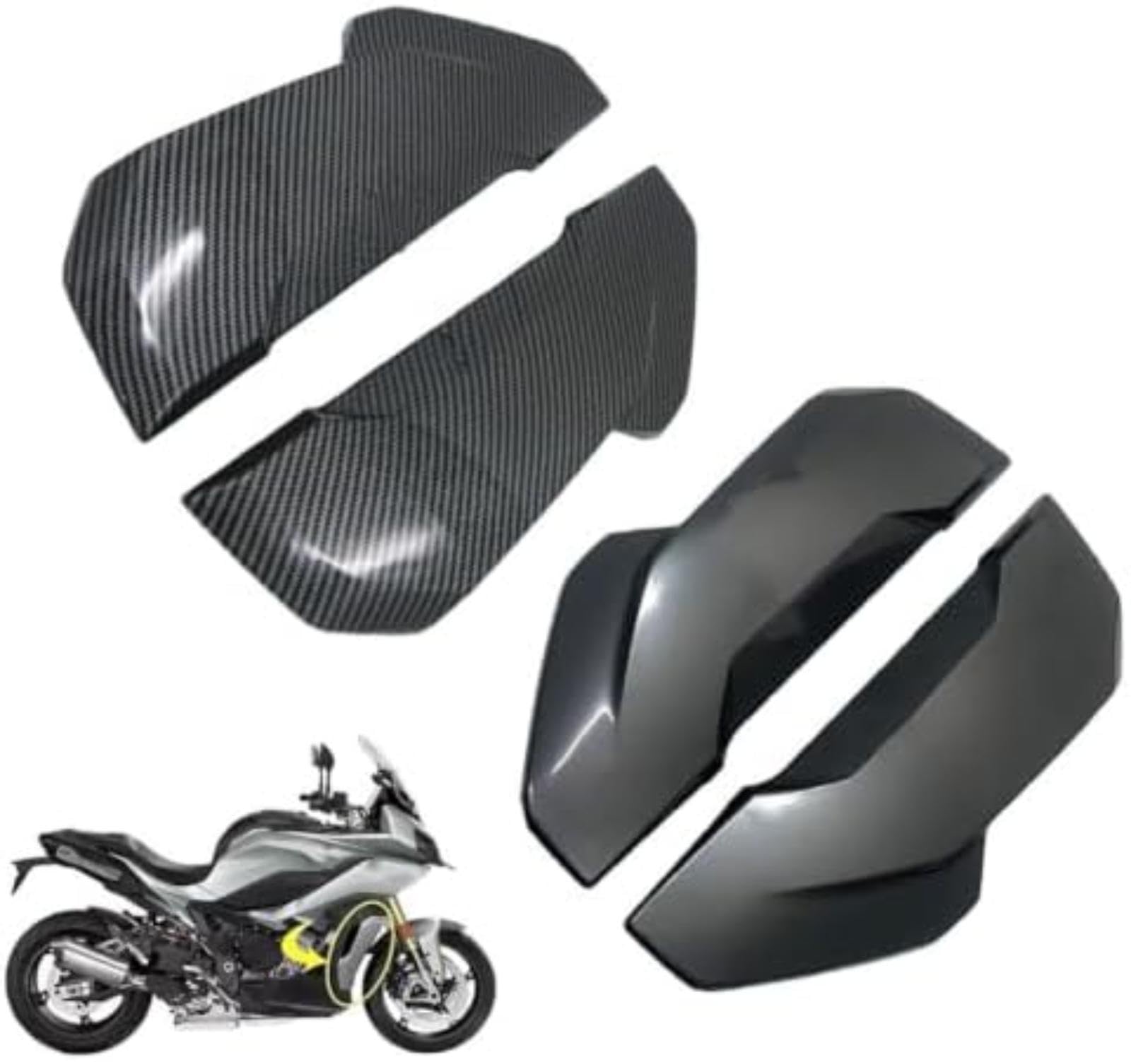 Panel osłony chłodnicy motocykla, dla Bmw S1000XR 2021-2024 Bezpośrednia wymiana Fairing Panele boczne Czarna tekstura węgla Osłona panelu bocznego roweru (Carbon (Carbon fiber texture)