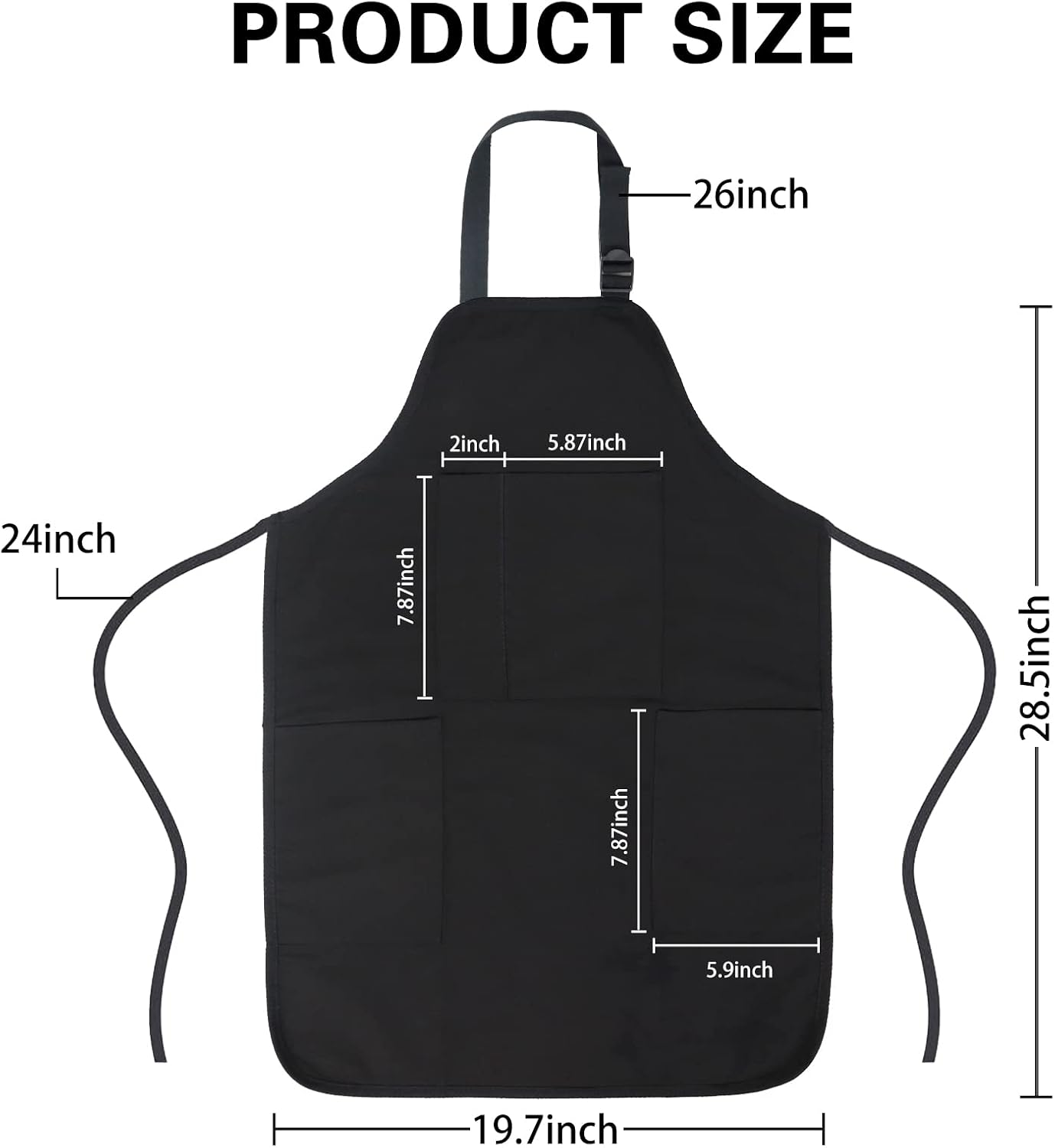 FreeNFond Kids Apron Adjustable Child Apron with 4 Pockets for Baking Painting