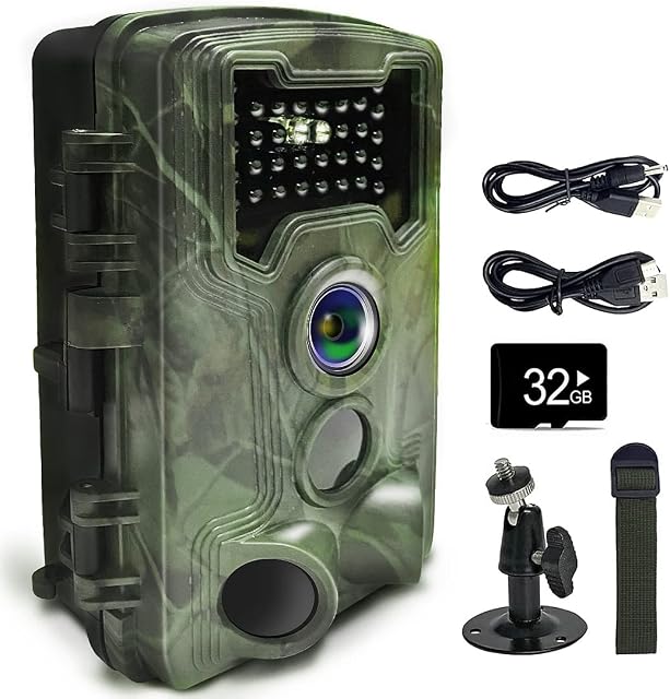 36MP 1080P Wildlife Camera Trail Camera with High Sensitivity Infrared Night Vision 0.2S Motion Activated, IP66 Waterproof Outdoor Nature Wildlife Scouting