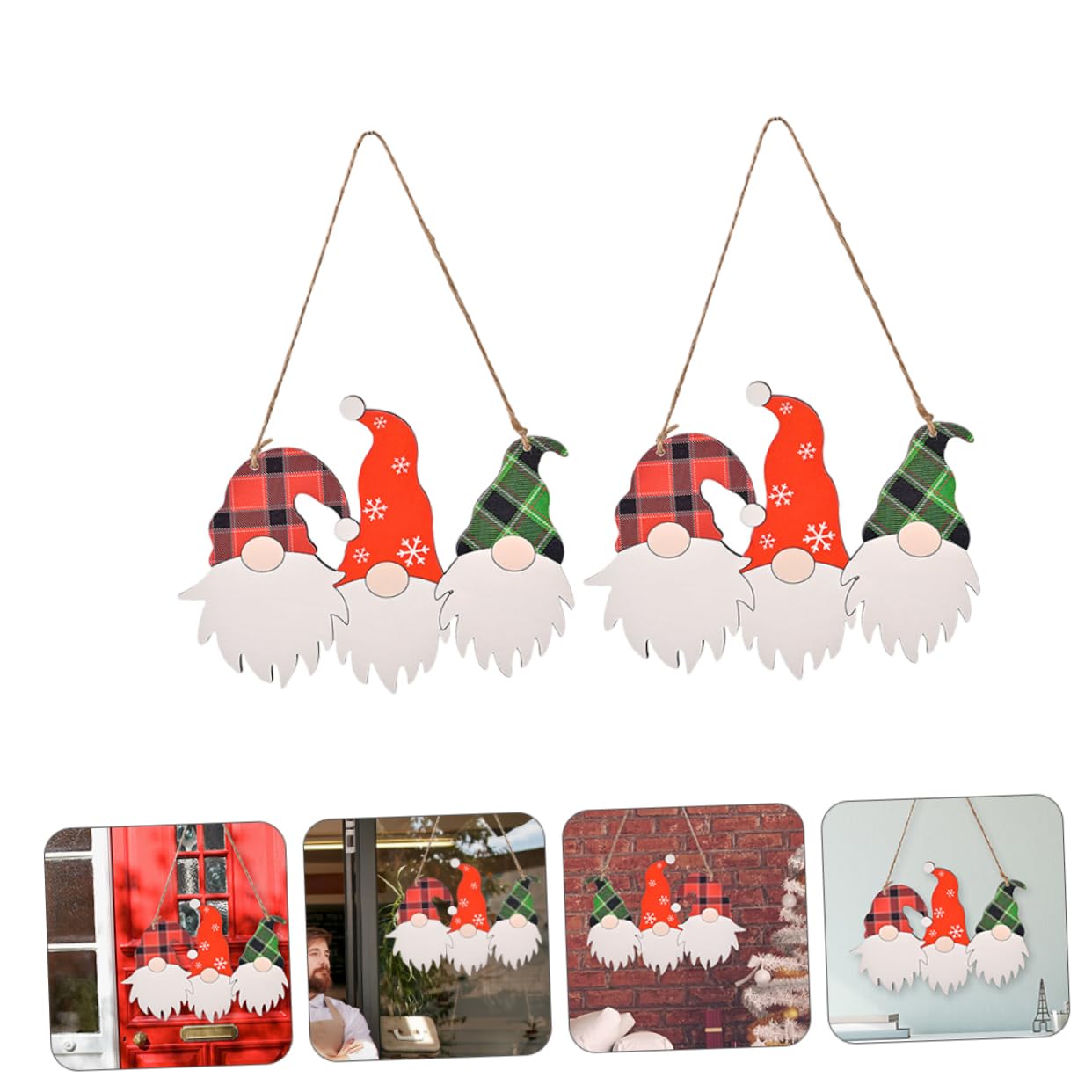 MAGICLULU 7 Sätze Hausnummer Festival Tür Außenschild Willkommen Zuhause Banner Weihnachtsschmuck Baumbanner Weihnachts Hängegirlanden Glocken Weihnachtsgläser 2 Stück * 7