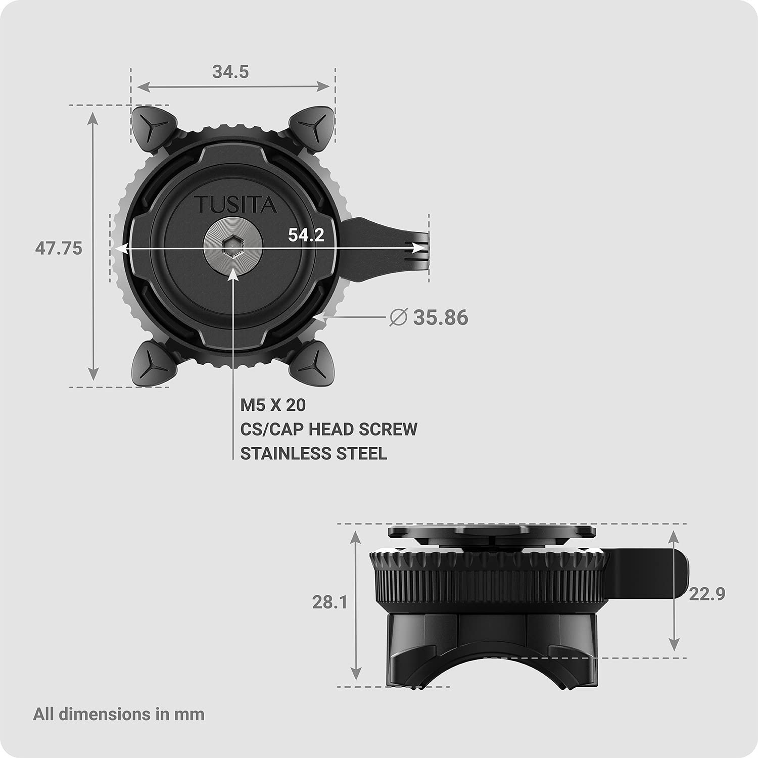 TUSITA Twist Lock Manillar Stem Soporte - Ciclismo