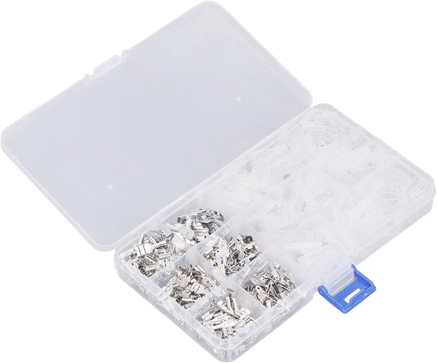 Sorandy 2.8mm 4.8mm 6.3mm Copper Tin Plated Spade Terminals 480 Pcs Male Female Spade Wire Connectors Wire Terminals with Insulating Sleeves for Electrical Wiring Car Audio Speaker