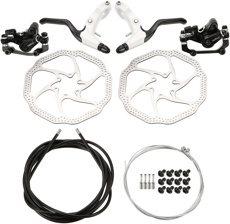 Jeu De Câbles De Frein Avant Et Arrière Pour Vélo AASh - Longueurs 68cm Et 154cm - Avec Capuchons Laiton - Compatible VTT, Ville, Etc.