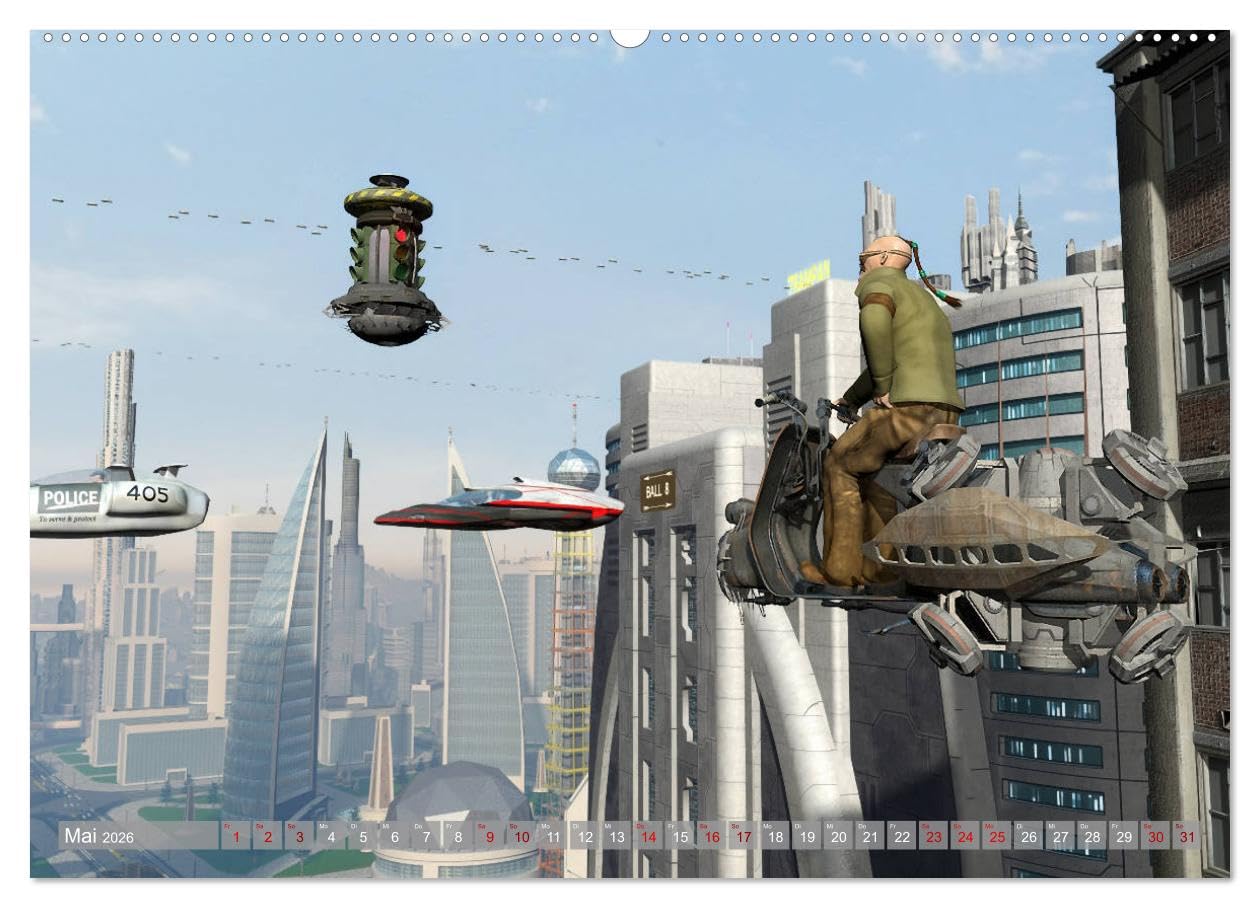 Science Fiction Visionen (hochwertiger Premium Wandkalender 2026 DIN A2 quer), Kunstdruck in Hochglanz: Ein neuer Science Fiction Kalender der fantastischen Art. (CALVENDO Kunst)