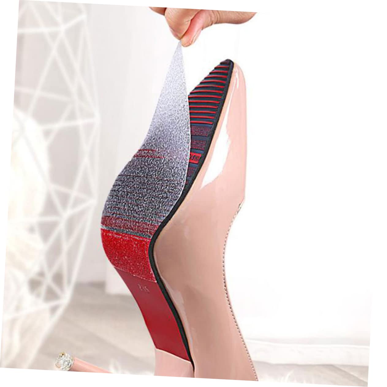 Healeved 4 Set Di Adesivi Per Scarpe Per Suole Pellicola Autoadesiva Per Suole - Adesivi Per Suole Cuscinetti Per Scarpe Resistenti All'usura in Pvc 2 * 4