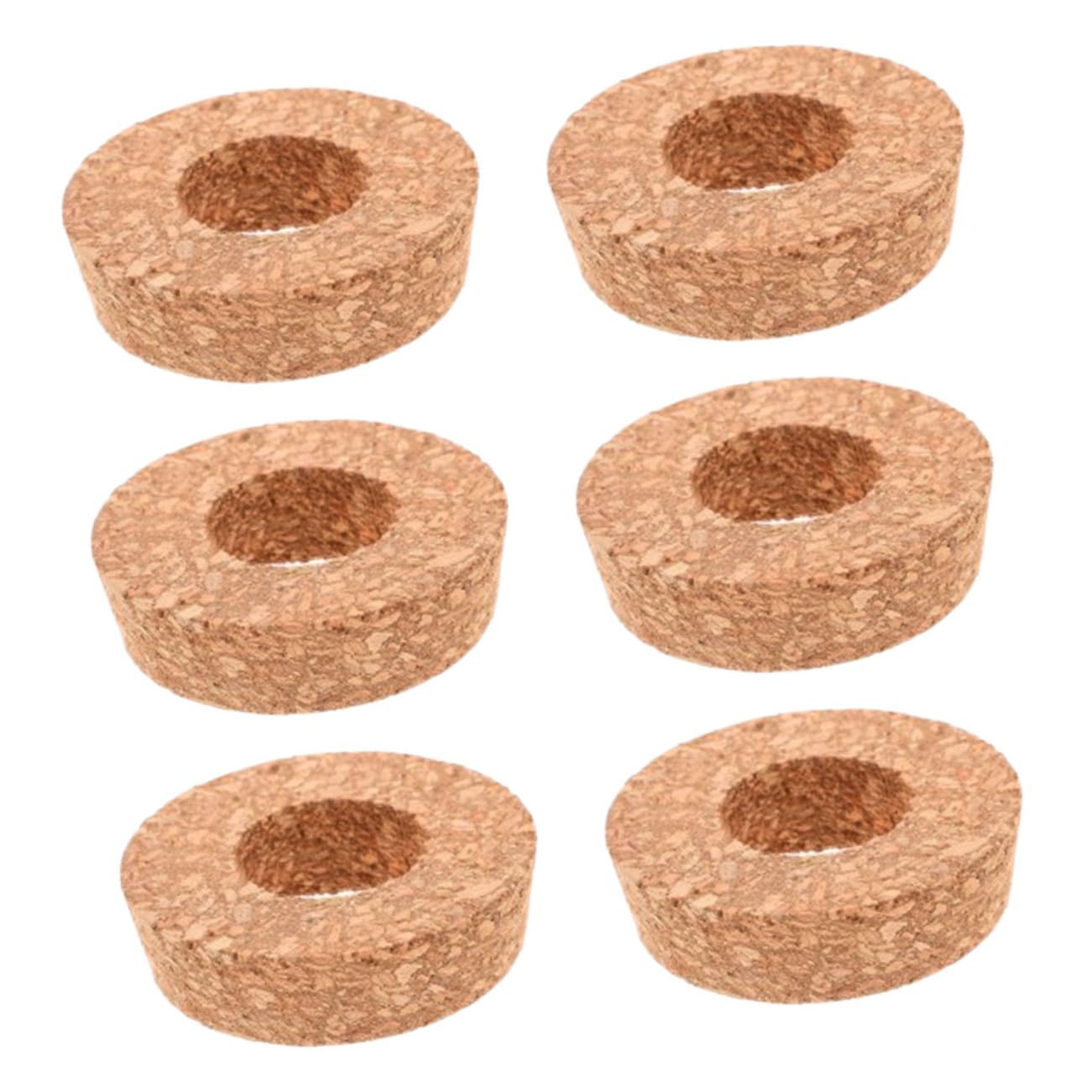 ORFOFE Bouchons en Liège et Matériau Naturel avec Trou Central Lot de 6 Design Polyvalent pour Vase en Verre Hydroponique pour Terrariums et Jardins Miniatures