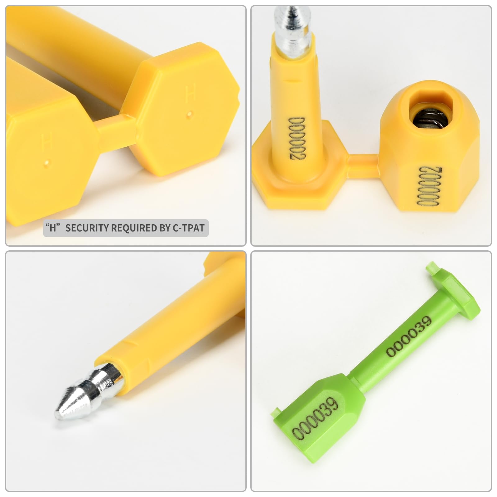 Snapklik.com : LeadSeals 100PCS Long Bolt High Security Shipping ...