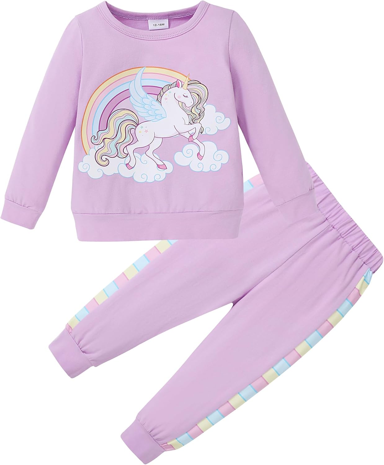 YALLET Toddler Girl Clothes Fall Winter Jogging Outfit Little Girl Unicorn Sweatsuit+ Pants Set Baby Sweatshirt Clothing 1-6Y