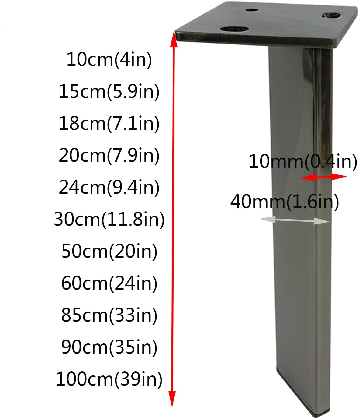 4pcs Stainless Steel Furniture Legs,Metal Legs Cabinet Legs,Modern Sofa Legs,Cupboard Legs,Coffee Table Legs,for Plinth Feet Couch TV Stand,with Screws